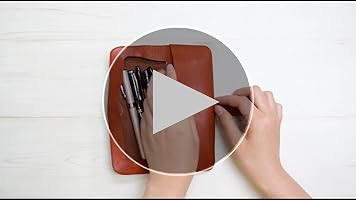 Amazon.co.jp: HUKURO ペンケース 革 tray ペン入れ 大容量