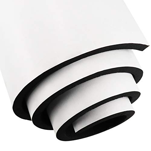 Image of DGSL Foam Insulation Neoprene Sheets with Adhesive, 12''W x 118''L x 1 /4''T | Weatherproof Soundproof Padding for Automotive, Multi-Function Soundproof Large Closed Cell Neoprene Rubber Roll