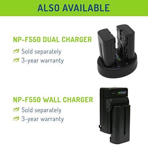 Wasabi Power Battery For Sony Np-F330, Np-F530, Np-F550, Np-F570 (2600Mah, L Series) & Cn-160, Cn-216, Cn-126 Series, Atomos Ninja V, Shinobi, Shogun 7, Bmpcc 6K Pro And More #TOP4