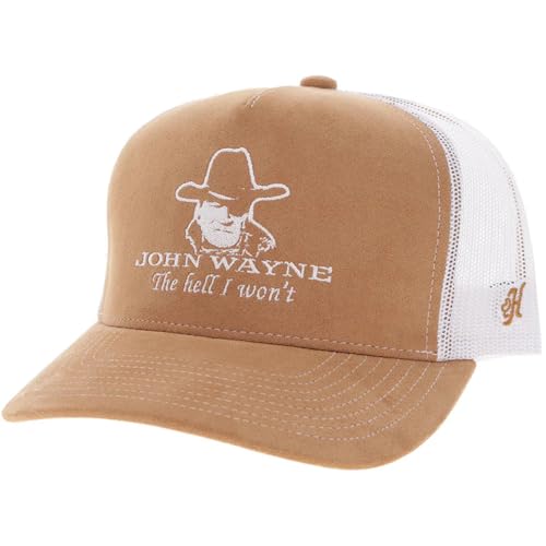 Image of HOOEY John Wayne Trucker Hat - Adjustable Snapback, Breathable Mesh Baseball Cap