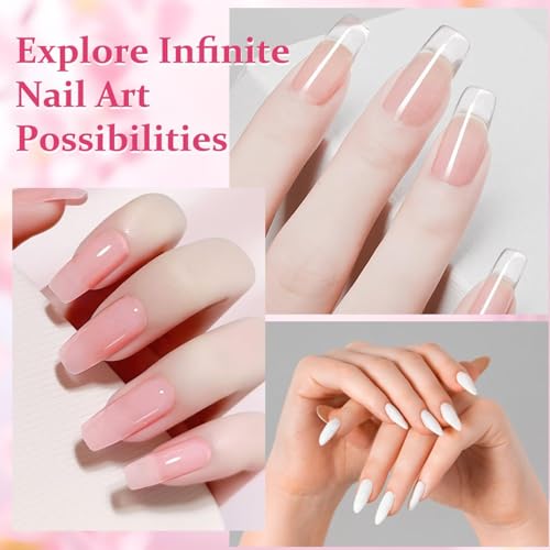 Kit acrílico de uñas con lámpara UV y 6 polvos de color miniatura 5