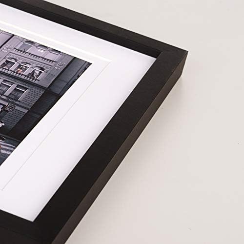 kennethan Picture Frames 30 x 40 cm 2 Pack Black-with White Mount,Wooden Photo Frames for Wall Mounting