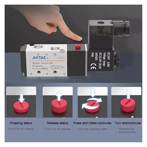 Électrovanne pneumatique de rechange 4V210-08 pour réparer un circuit de commande - 6