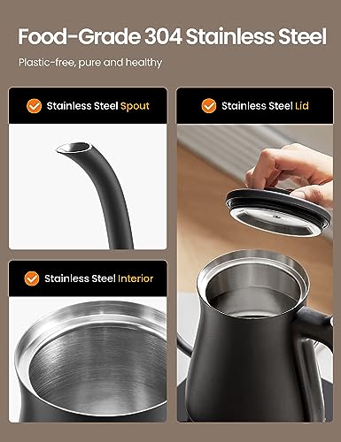 COMFEE' Gooseneck Electric Kettle with Temperature Control