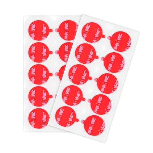 Image of 3M Double Sided Adhesive Pads Heavy Duty 25MM Diameter 0.5MM Thick 20 PCS Clear 4905 Round Sticky Mounting Foam Tape Strong Adhesive for Car Décor Home Office Logos