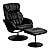 Flash Furniture Contemporary Leather Recliner and Ottoman with Circular Leather Wrapped Base from Flash Furniture