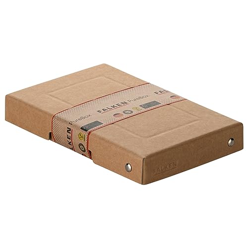 Falken Aufbewahrungsbox PureBox Nature 22001824, mit Deckel, außen 12x2,5x18,5cm, Pappe natronbraun 4014481245641 Falken