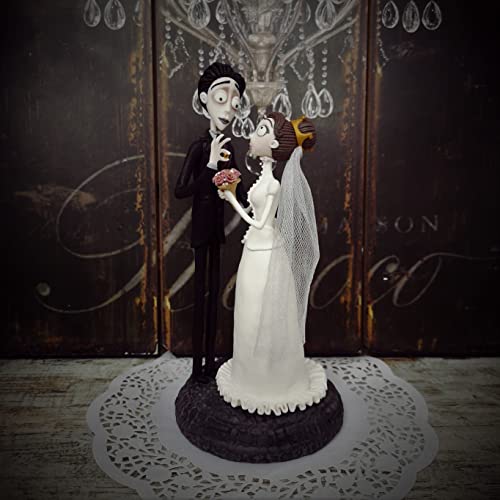 Victor & Victoria Wedding Cake Topper Corpse Bride Tim Burton Handmade #TOP3
