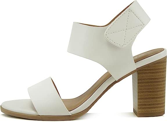 Image of Soda Wait-A ~ Women Open Round Toe Chunky Heel Ankle Strap High Heel Dress Sandals