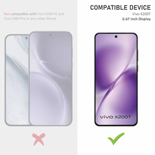 Image of SupCares Tempered Glass for Vivo X200T (6.67 Inch) With Installation Kit | 9H Edge to Edge Screen Protector | Black