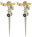 Brass Impact Sprinkler on Metal Spike Adjustable 0 to 360 Degree Up to 5000 SQF Coverage (2PK)