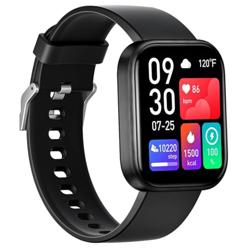 M I D116 Fitness Band Smart Watch for Men, Women, Boys, Girls, Kids – Single Touch Interface, Water Resistant, Workout Modes,Quick Charge Sports Smartwatch – Black I