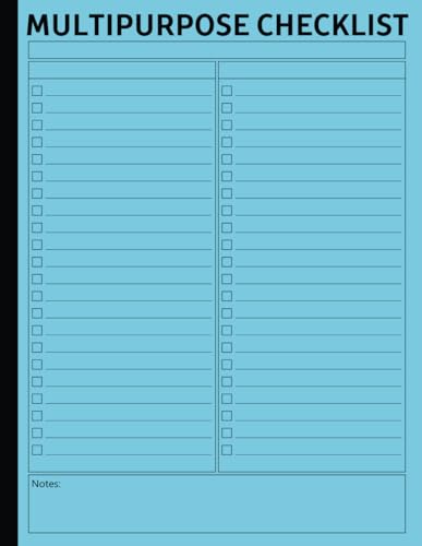 Multipurpose Checklist 2 Column | Create A Checklist That Is Personalized For Your Needs | Large Size | Adaptable Checklist For Grocery, Shopping, Cleaning, Daily To-Do Plans, Or Whatever You Want image 2