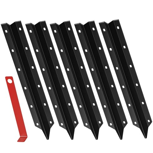 Piquet de Poteau de Clôture,Kit de Réparation Renforcé à Haute Résistance pour Poteaux | 5 Supports en Bois Inclinés pour Stabilisation,pour Jardin, Cour, Allée, Terrasse, Pelouse,