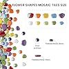 Youway Style Flower Mosaic Tiles for Crafts Bulk,1LB Iridescent Mosaic Tiles Supplies, Petal Mosaic Pieces for Garden Decoration,DIY Glass Mosaic Crafts #4