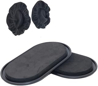 Exercise Sliders Discs, heeguosons Sport Core Sliders with Foot Cover Training on Carpet and Hardwood Floors Full Body Workout Glide Discs Fitness Equipment for Gym/Stretch/Yoga/Pilates