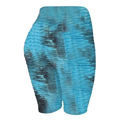 Walk Field Yoga Pants For Women High Waist Wrinkled Leggings Pants Running Women Biker Stretch Fitness Yoga Pants Floral Blue #TOP1