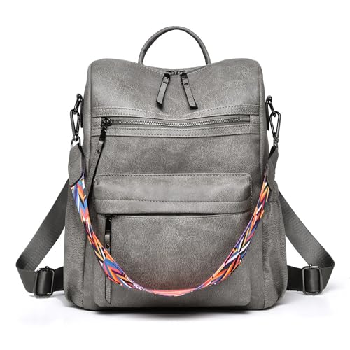 Image of Dora & Liz Womens Backpack Purse Leather Backpack Purse for Women Travel Fashion Backpack Designer Ladies Shoulder Bags