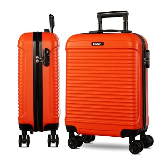 NOWI® Las Palmas Koffer Klein: 55x40x20cm, Leichter Hartschalenkoffer mit Rollen, 34L passend für Ryanair, Lufthansa & co. Kabinenkoffer, Handgepäckskoffer (orange, M) NOWI® Las Palmas Koffer Klein: 55x40x20cm, Leichter Hartschalenkoffer mit Rollen, 34L passend für Ryanair, Lufthansa & co. Kabinenkoffer, Handgepäckskoffer (orange, M)