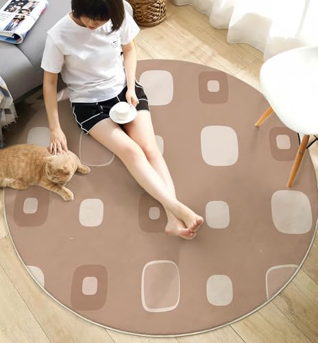 Tapis rond cube bohème fini les glissades avec cette moquette lavable douce - 8