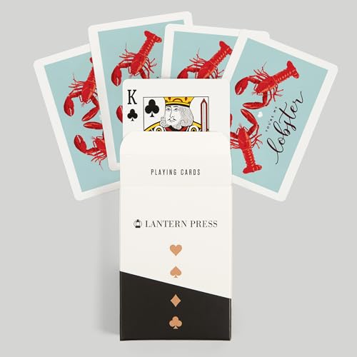 Lantern Press Naipes You're My Lobster Azul Póker miniatura 6