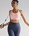 RUNNING GIRL High Impact Sports Bra for Women,Running Sports Bras for Women High Support Yoga Bra with Molded Cups(3058_Pink_S)