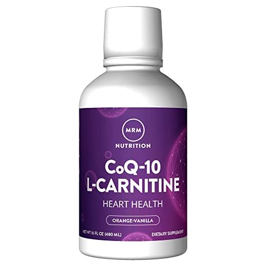 MRM Nutrition CoQ-10 L-Carnitine Liquid | Orange-Vanilla Flavored | Energy + Antioxidants | Naturally derived CoQ-10| 32 Servings
