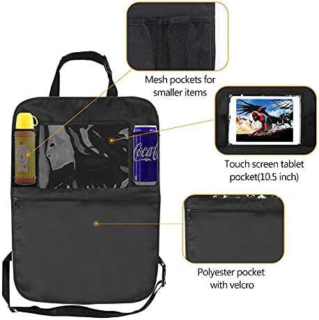 Car Accessories, EUBSWA Car Organiser Car Seat Organiser Waterproof Kick Mats with Touch Screen Tablet up to 10.5 inch Holder Multi Pockets Car Storage Perfect Seat Back Protectors (2 Packs)