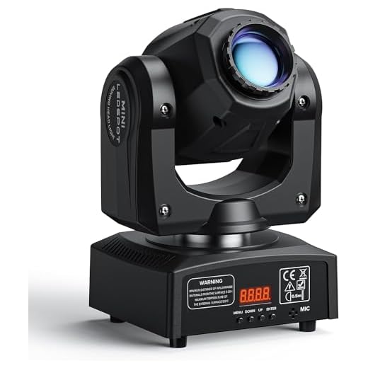 UKing Lyre Led 50W Tête Mobile DMX 512 Éclairage à Disco 8 Gobo 8 Couleurs Sono DJ Lumière 9/11 Canaux pour Fête Bar Noël Théâtre Mariage