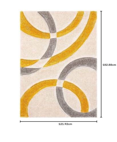 Image of Presence Gorgeous Design of Super Soft Shaggy Carpet for Living Room, Bedroom, Hall and Anywhere in Home. [4x6 feet]