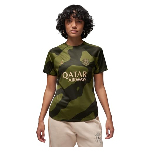 Nike PSG Wnk DF Acdprsstopinfkpm4th Top, Verde áspero/Sequoia/Obsidiana Oscura/Hemp, Extra-Small Mujeres