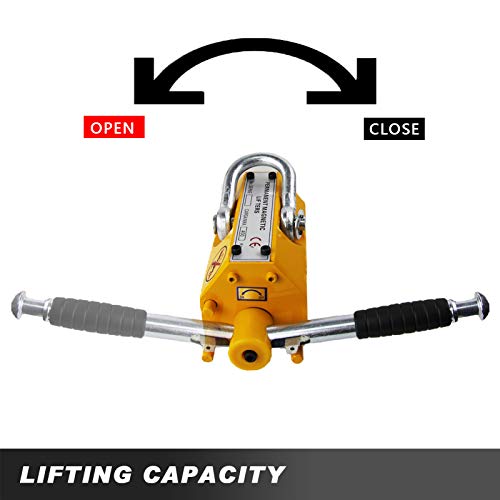 HONYTA Lifting Magnet with Release,1320 Lbs Pulling Force - Permanent Lift Magnets,Heavy Duty - Steel Magnetic Lifter,Neodymium - for Shop Crane,Hoist,Block, Board