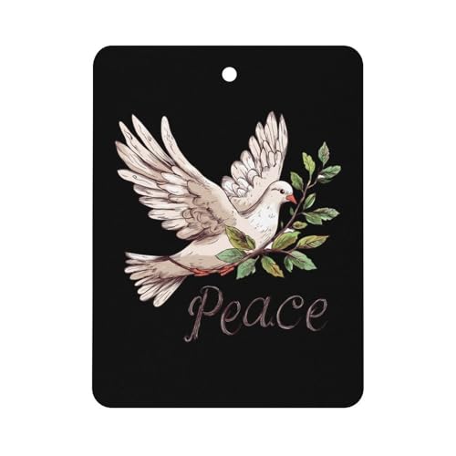 Peace Dove of Peace Car Air Freshener Hanging Aromatherapy Tablets for Car Accessories Square