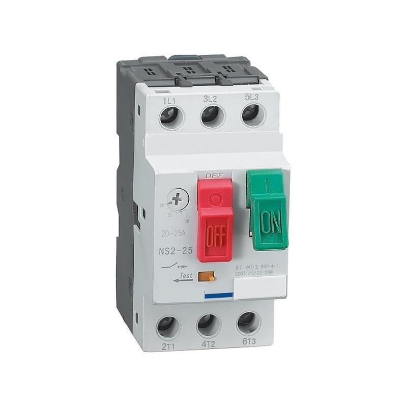 Disyuntor de motor NS2-25/AE11 para evitar averías por sobrecarga en motores de 4 a 6,3 A