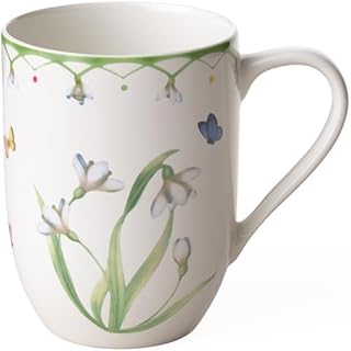 Villeroy & Boch Colourful Spring Taza Con Asa Verde, Apto Para Lavavajillas, Apto Para Microondas, Taza De Café, Taza Porcelana, Pascua Decoración, Decoración De Pascua, Premium Porcelain