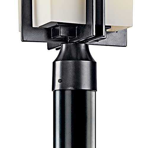 Kichler Tremillo 8.5' 1 Light Outdoor Post Light With Satin Etched Cased Opal In Black #TOP7