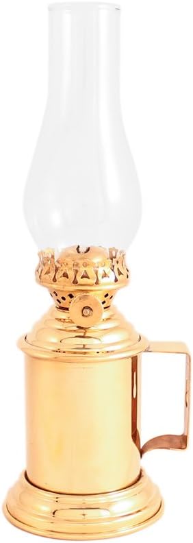 Vermont Lanterns Brass Tavern Mug Oil Lamp - Wall Lantern (Antique Brass 11.5")