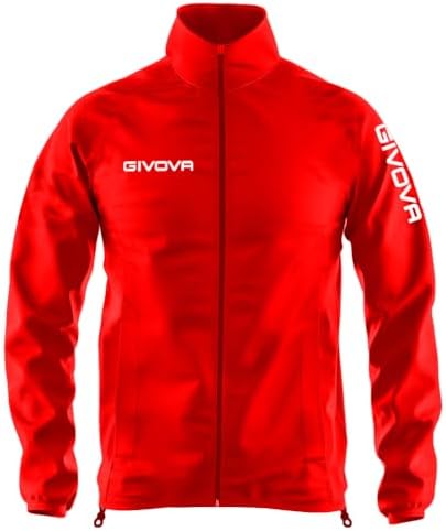 Givova Unisex Regenjacke Basic – Wasserdicht, Mit Kapuze, Seitlichen Taschen, Farbe Granat
