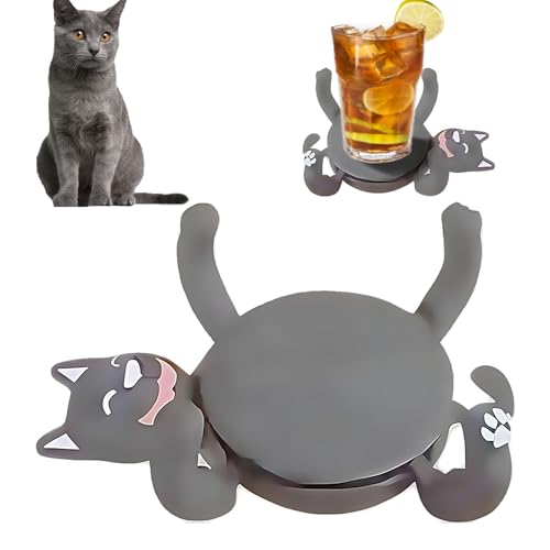 Cat Coasters That Grab Cup
