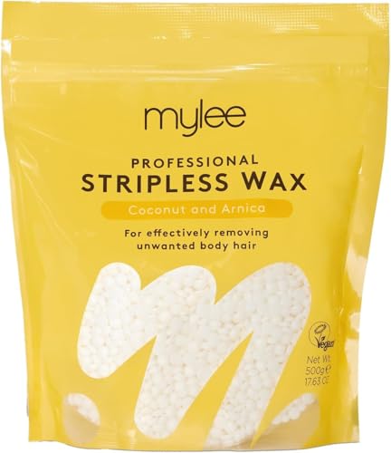 Perles de cire professionnelles Mylee 500g – Billes solides d’épilation sans bande, épilation sans douleur du corps entier, du visage et de la ligne du...
