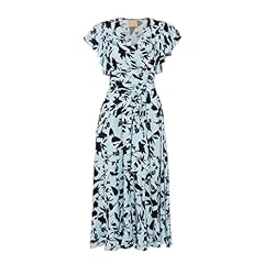 Swing Fashion Melisa | Blau mit Schwarzen Blüten | M/L Vestiti, M-L da Donna