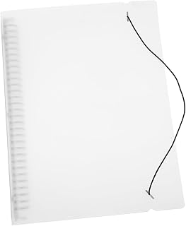 JEWEDECO Pasta De Arquivo De Folha Solta Bloco De Notas Pasta Bloco De Notas Bloco De Notas Transparente Protetores De Página Transparente Capa De Pasta Fosca Shell A5 B5 Capa De Fichário