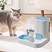 IEUDNS Automatic Pet Feeder Waterer, Cat Feeder, Dog Bowl, Removable Portable Water Dispenser, Blue
