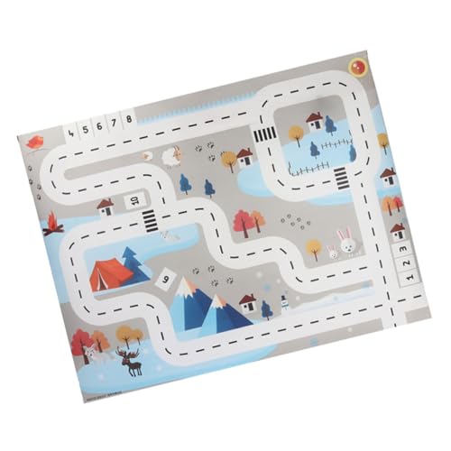 FIXOSHEE Tapete de Juego Infantil Creativo Mapa de Tráfico, Alfombra de Suelo para Ñiño Blanca y Azul, Plataforma para Gatear y Actividad, Colchón Portátil Multifuncional Bebés
