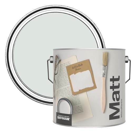 Rust-Oleum ultra strapazierfähige, extra deckende, abwaschbare, hellgrau matte Wandfarbe - Bibliothek Grau 2,5 Litres