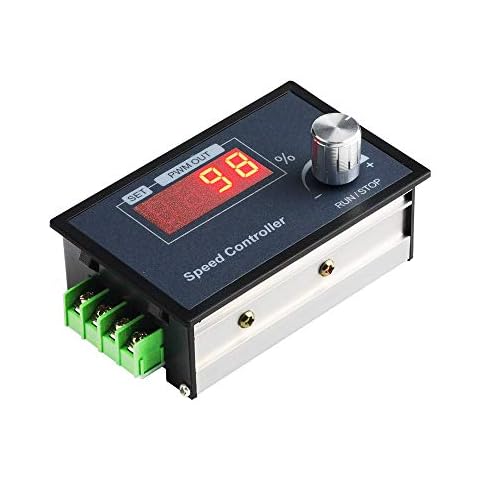 Aideepen PWM DC Motor Speed Controller (PWM) DC 6-60V 12V 24V 36V 48V 30A Speed Adjustable Stepless Governor Regulator, Motor Speed Controller With Rotating Button Cover