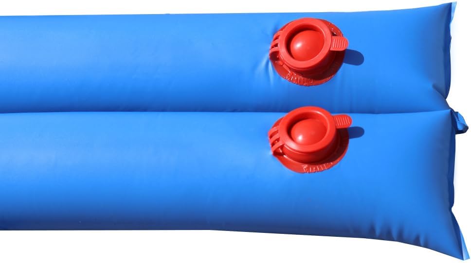 Buffalo Blizzard Blue 8 ft Long Double Chamber Water Bags | 6 Pack | 22-Gauge Heavy-Duty Vinyl Material | Secures Winter Cover to Rectangular Swimming Pools