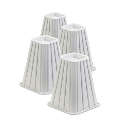 Honey-Can-Do Sto-01006 Stackable Bed Risers, 4-Pack, White 300 Lbs #TOP2