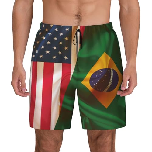 Burkina Faso Burkinabé Flag Men's Swimming Trunks Lightweight Breathable Beach Shorts Quick Dry Swim Shorts with Pockets2