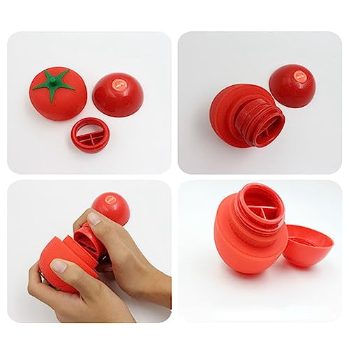 Silikon Lippenverstärker, Tragbar Tomatenförmiger Lippenauffüller, Tomatenförmiges Lippenauffüllgerät tragbares Schmollmund Werkzeug aus lebensmittelechtem Silikon für Lippen(rot)